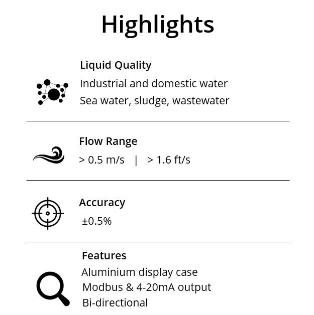 Electromagnetic flow meter highlights