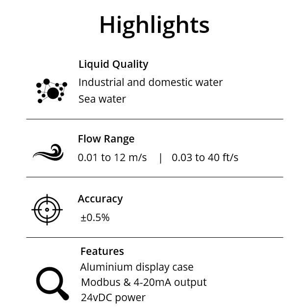 Highlights of the ultrasonic flow meter